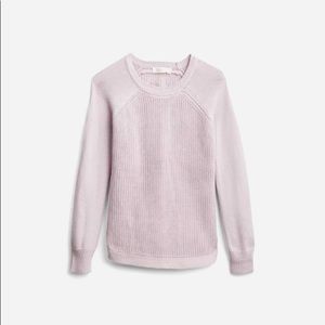 RD STYLE Light Purple Cotton Crew Neck Sweater Pullover